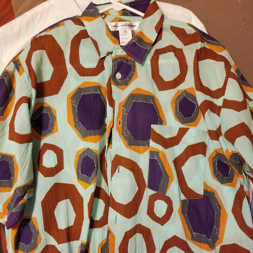 comme des garcon short sleeve shirt
